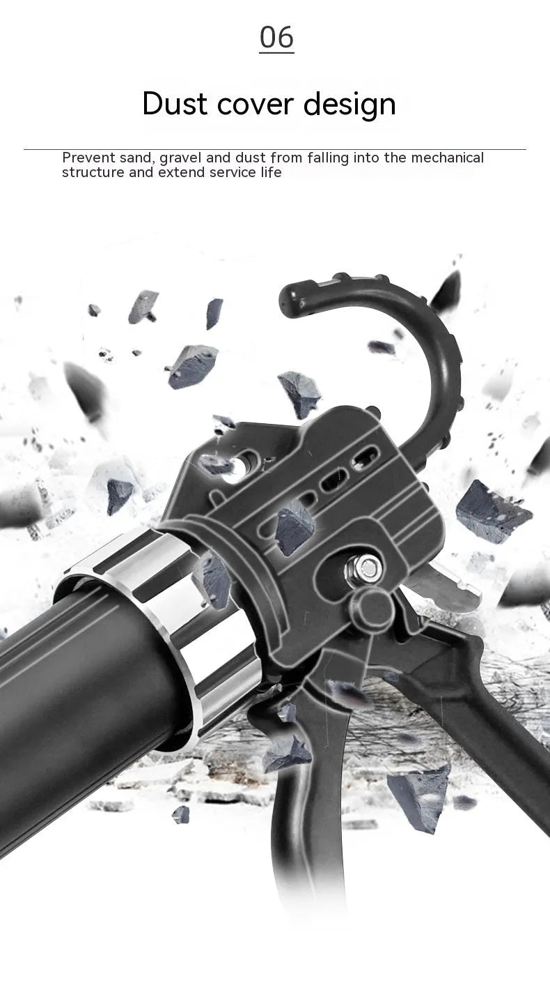 Aluminium alloy 13-bearing automatic adhesive breaking glass glue gun for sealant application