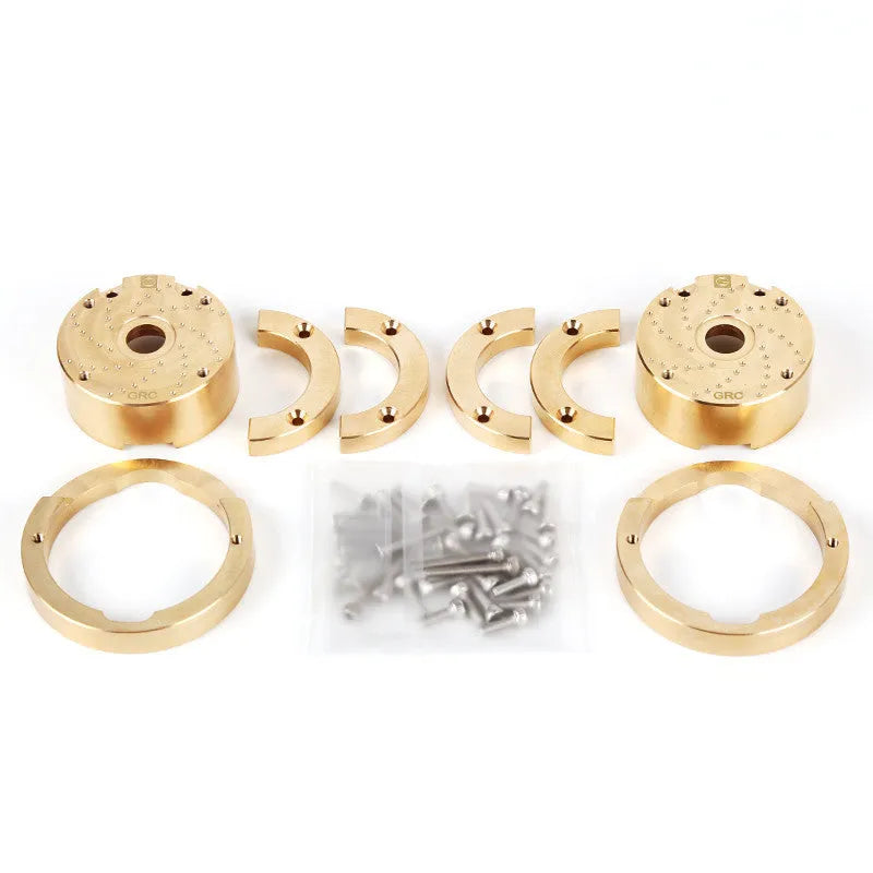 Brass gearbox cover component for toy axle door mechanisms