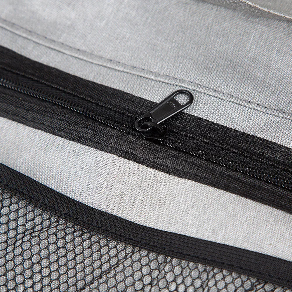 Black car trunk hanging storage organiser with handle made from waterproof Oxford cloth