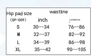 Black cycling hip protection pants showing integrated hip pad, displayed flat.