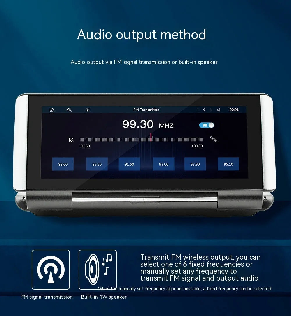 6.86 inch wireless Carplay MP5 player for car dashboard with cables