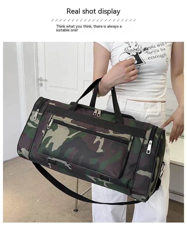 Camouflage pattern waterproof luggage bag with 20 litre capacity
