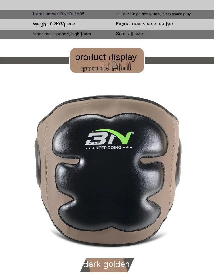 Dark grey Sanda boxing chest protector target for waist protection during martial arts training