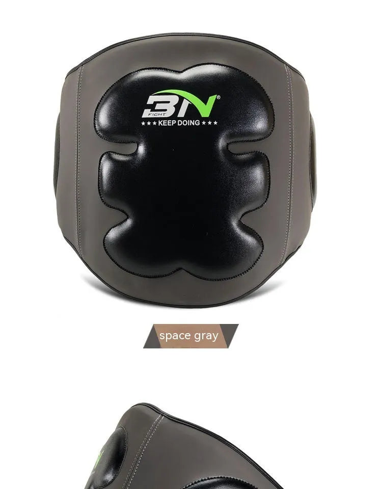 Dark grey Sanda boxing chest protector target for waist protection during martial arts training