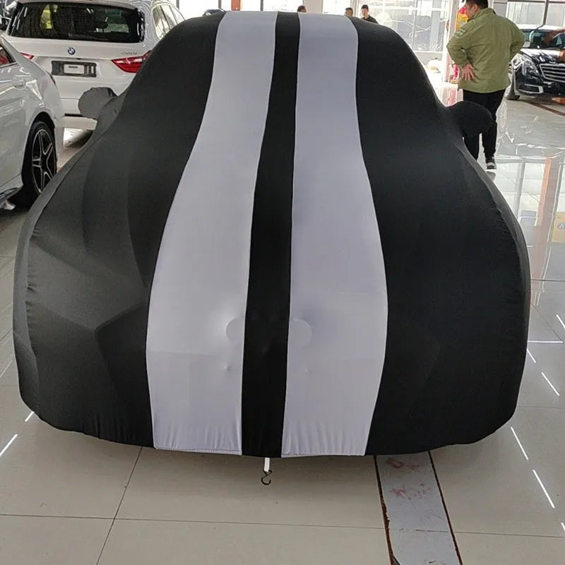 Ford Mustang car cover with elastic hem in choice of six colours including red and light grey