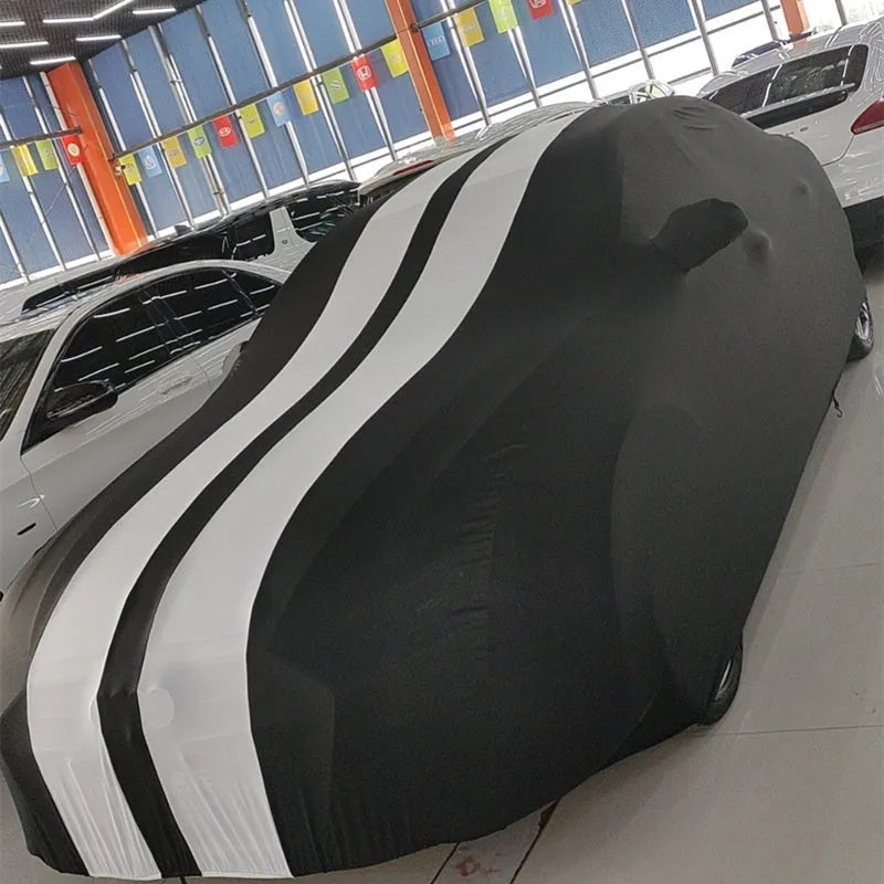 Ford Mustang car cover with elastic hem in choice of six colours including red and light grey