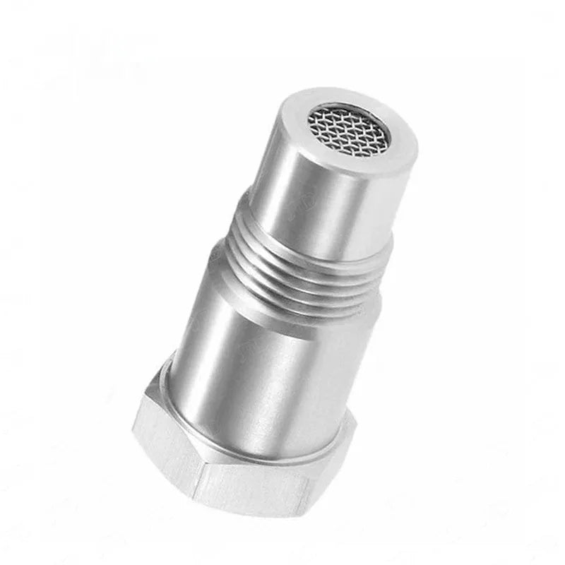 304 stainless steel oxygen sensor connector adapter on a white background