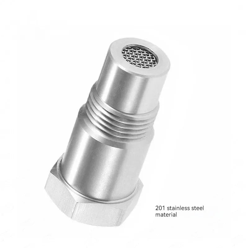 304 stainless steel oxygen sensor connector adapter on a white background