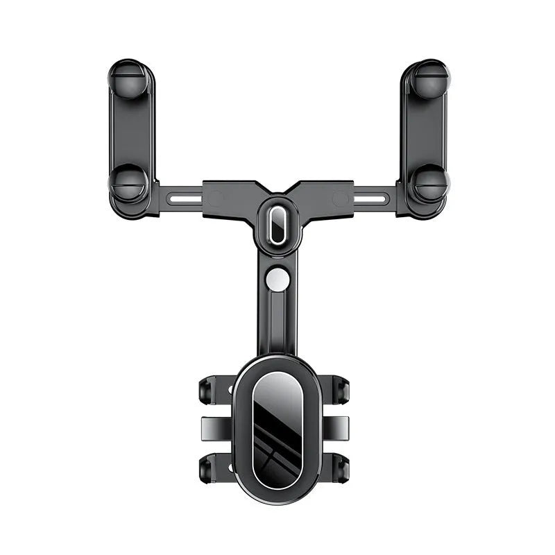 Black ABS automobile rear view mirror bracket with folding rod mechanism