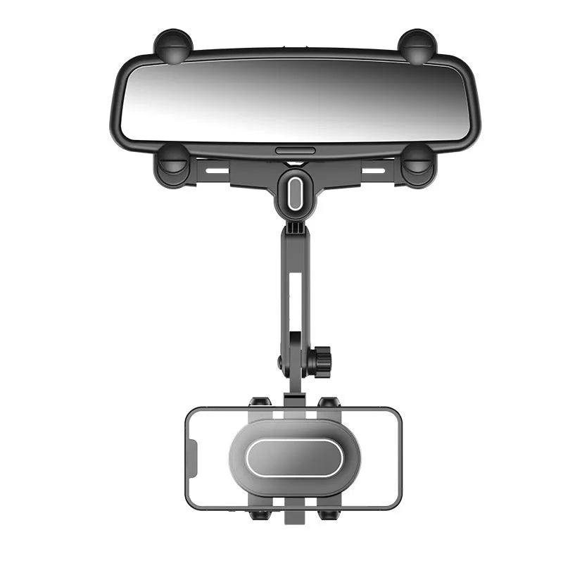 Black ABS automobile rear view mirror bracket with folding rod mechanism