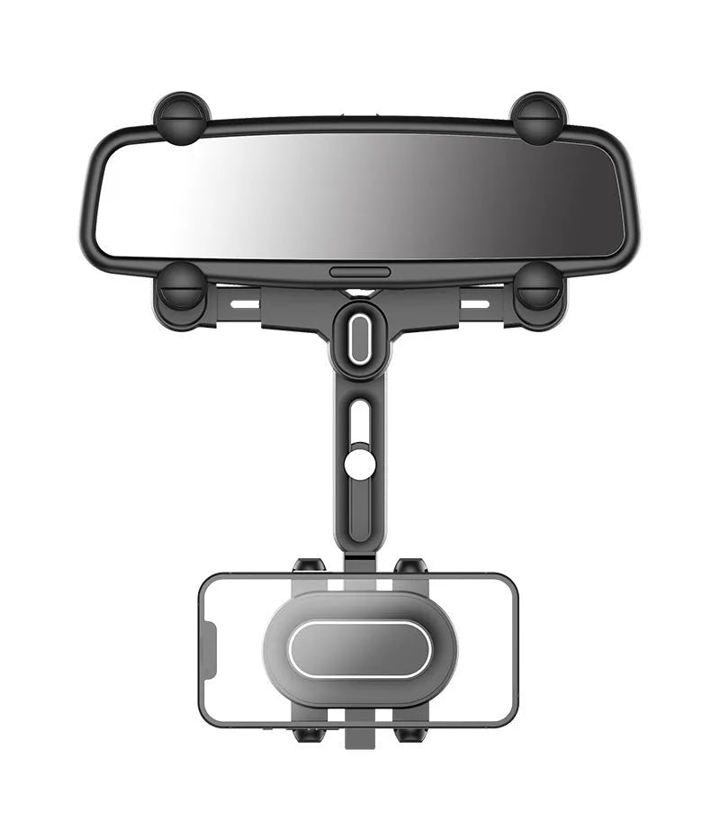 Black ABS automobile rear view mirror bracket with folding rod mechanism
