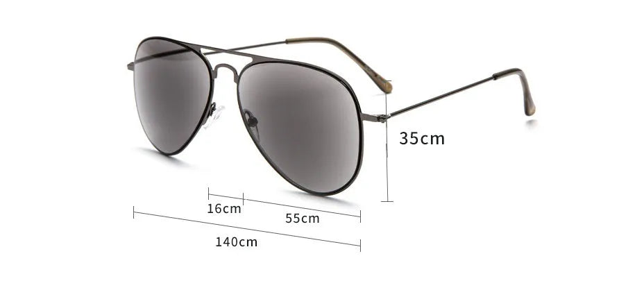 Black stainless steel full lens sun reading glasses with PC lens on display