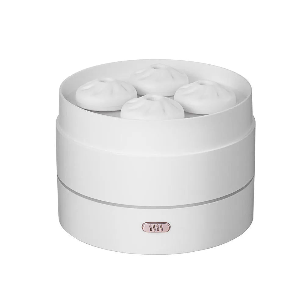 USB ultrasonic aroma diffuser 200ml coffee colour four spray nozzles LED night light on desk
