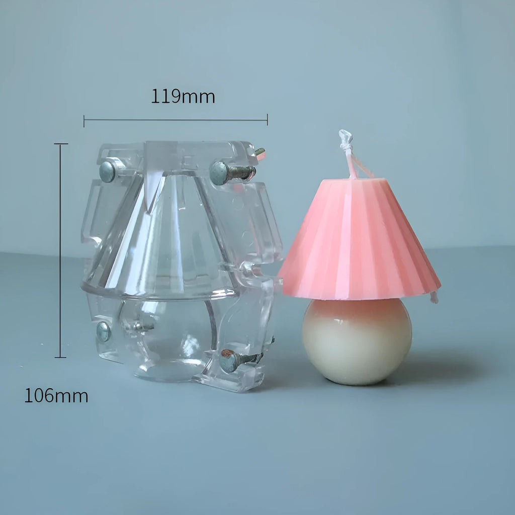 Transparent acrylic lamp table mould for making scented candles and handmade soaps