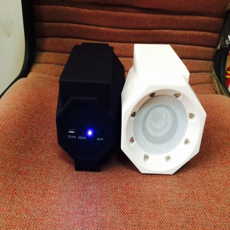 Smart Magnetic Induction Resonance Speaker in black, 15.5x12.5x11cm, with USB charging port