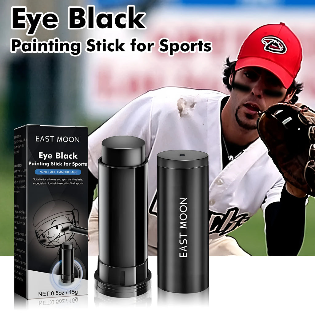 Black sports eye paint stick for baseball athletes with 15g sweat-proof formula