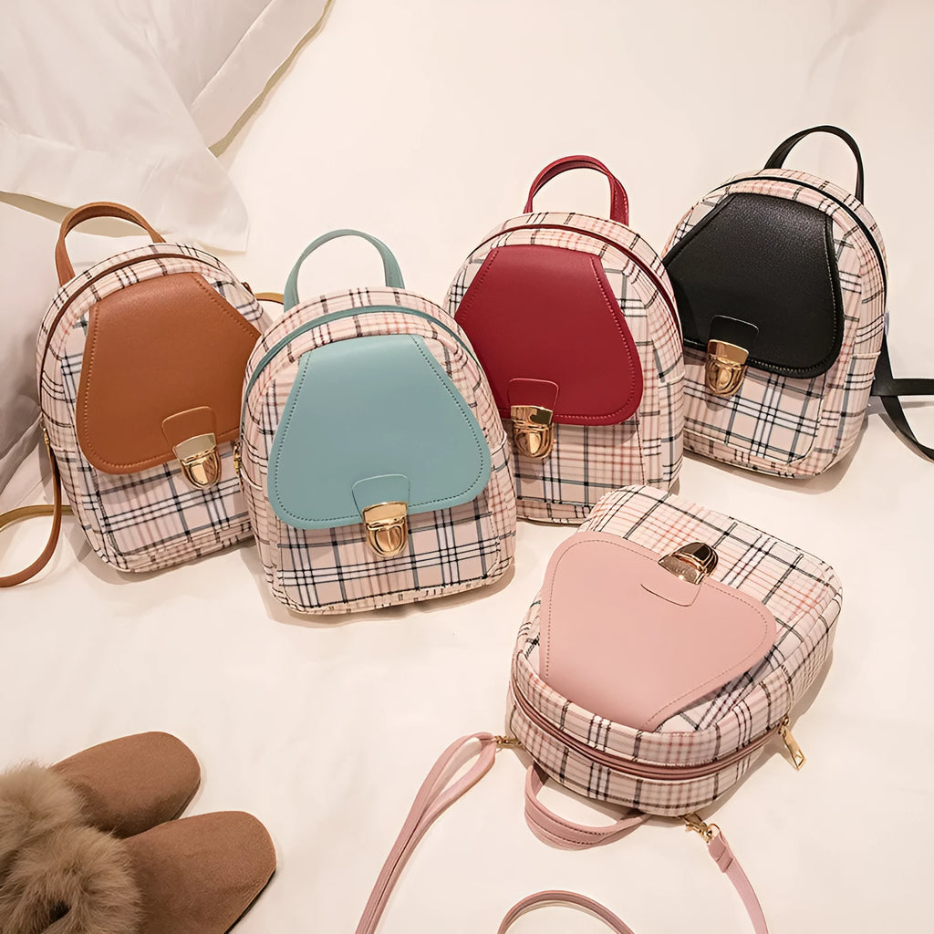 A diagonal one shoulder phone bag in PU fabric, shown in a choice of five colours.