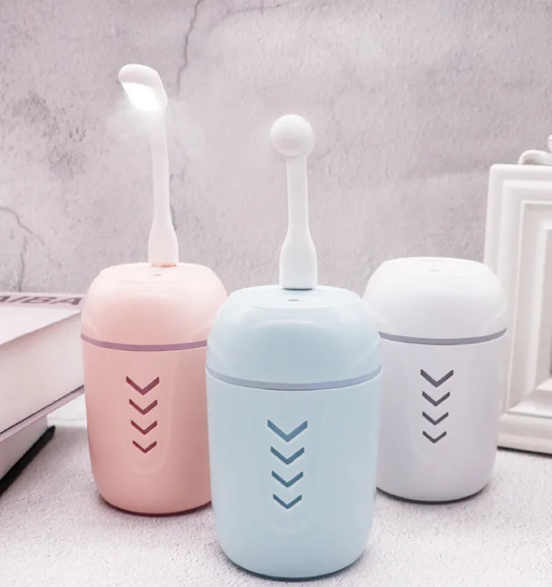 X3 portable car humidifier in columnar design with 200ml capacity tank