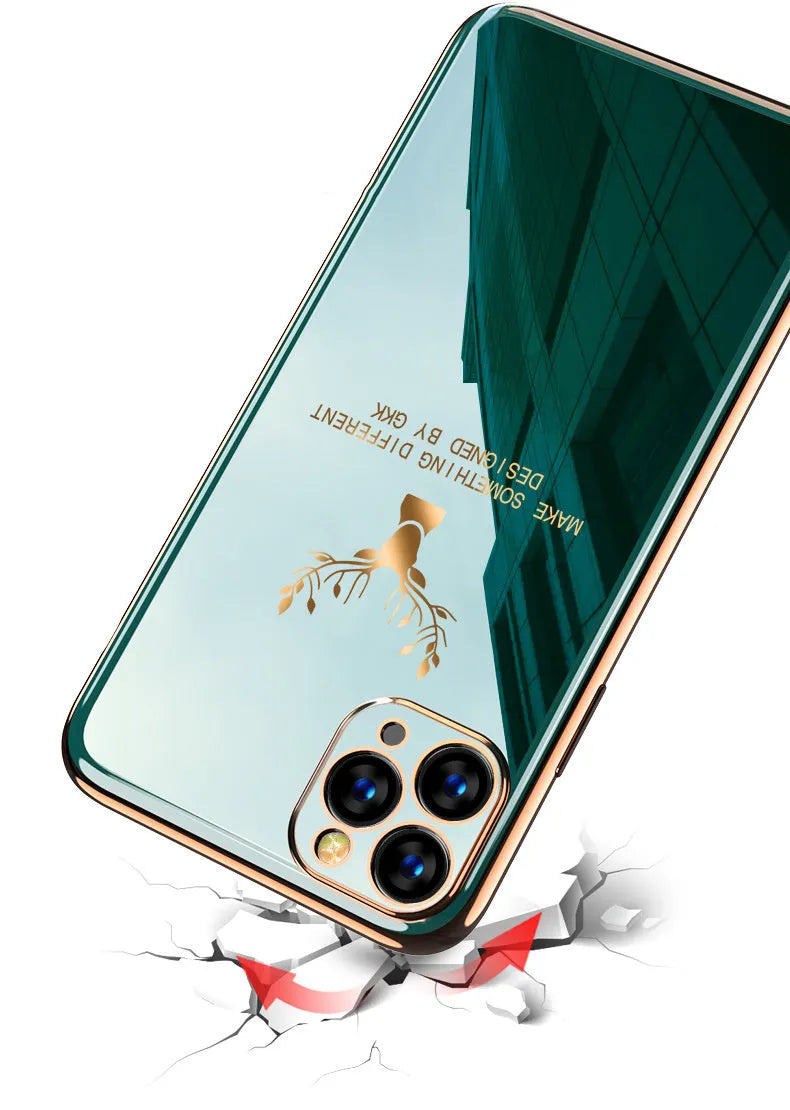 Black TPU iPhone back cover case showing full lens protection for the camera module.