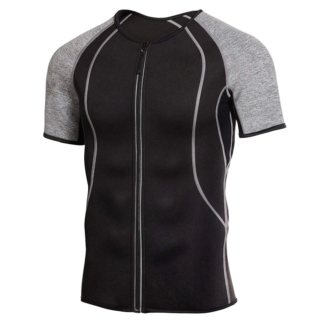 Men's grey chlorine fiber long sleeve sweat shirt for yoga and gym training