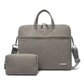PU leather laptop bag for 13.3 inch MacBook Air with removable shoulder strap, available in black, dark grey, grey, pink