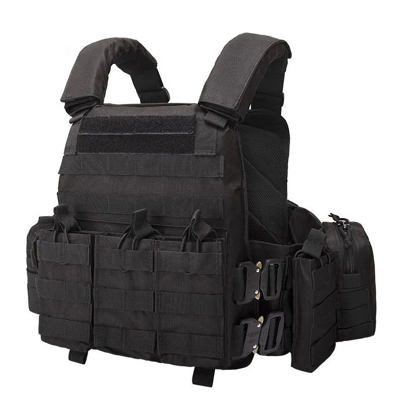 Men's polyester camouflage tactical vest in free size for outdoor training and shooting sports