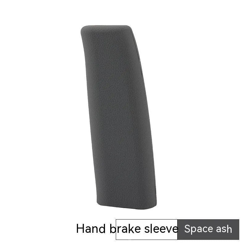 Silicone handbrake sleeve in five colour options showing universal fit for car interiors