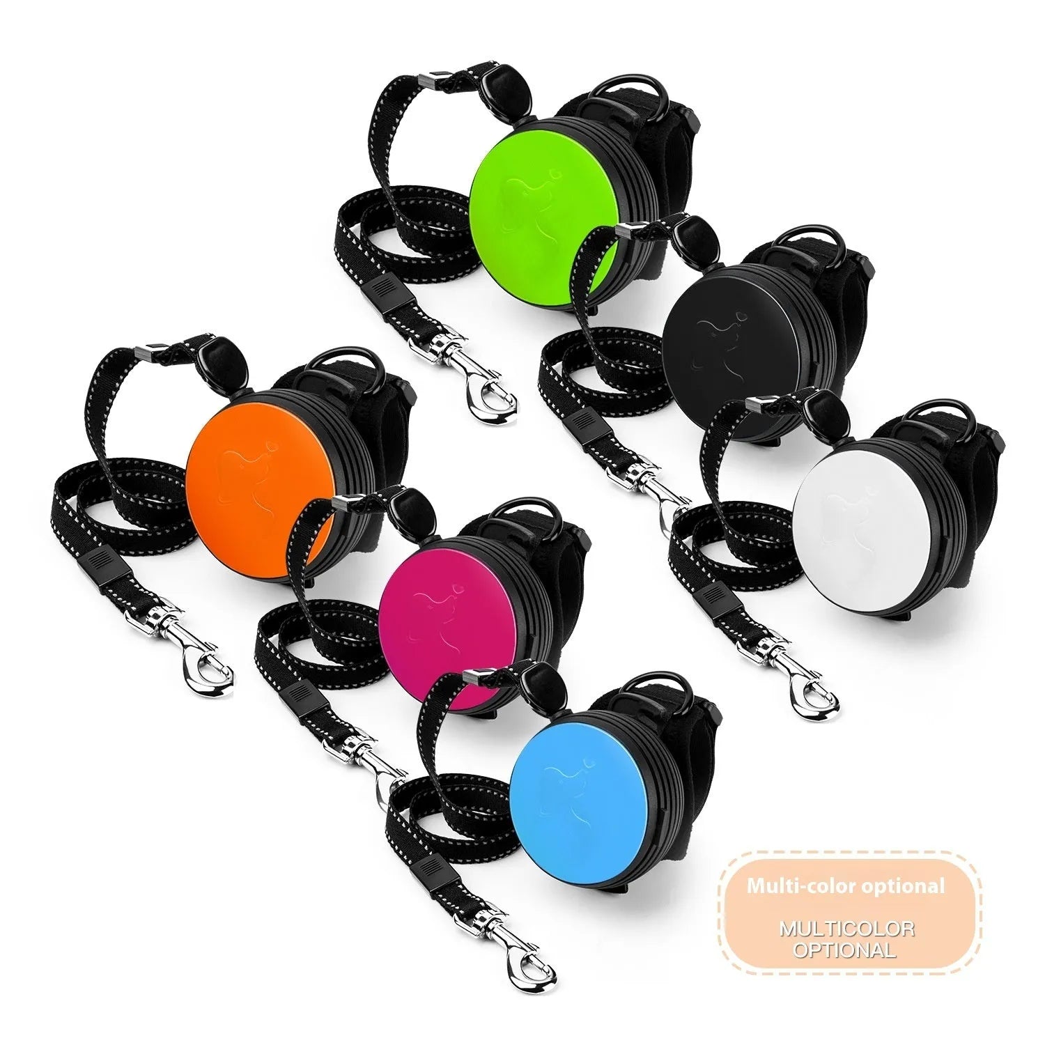 3-metre automatic retractable dog leash in six colour options with breakaway safety mechanism