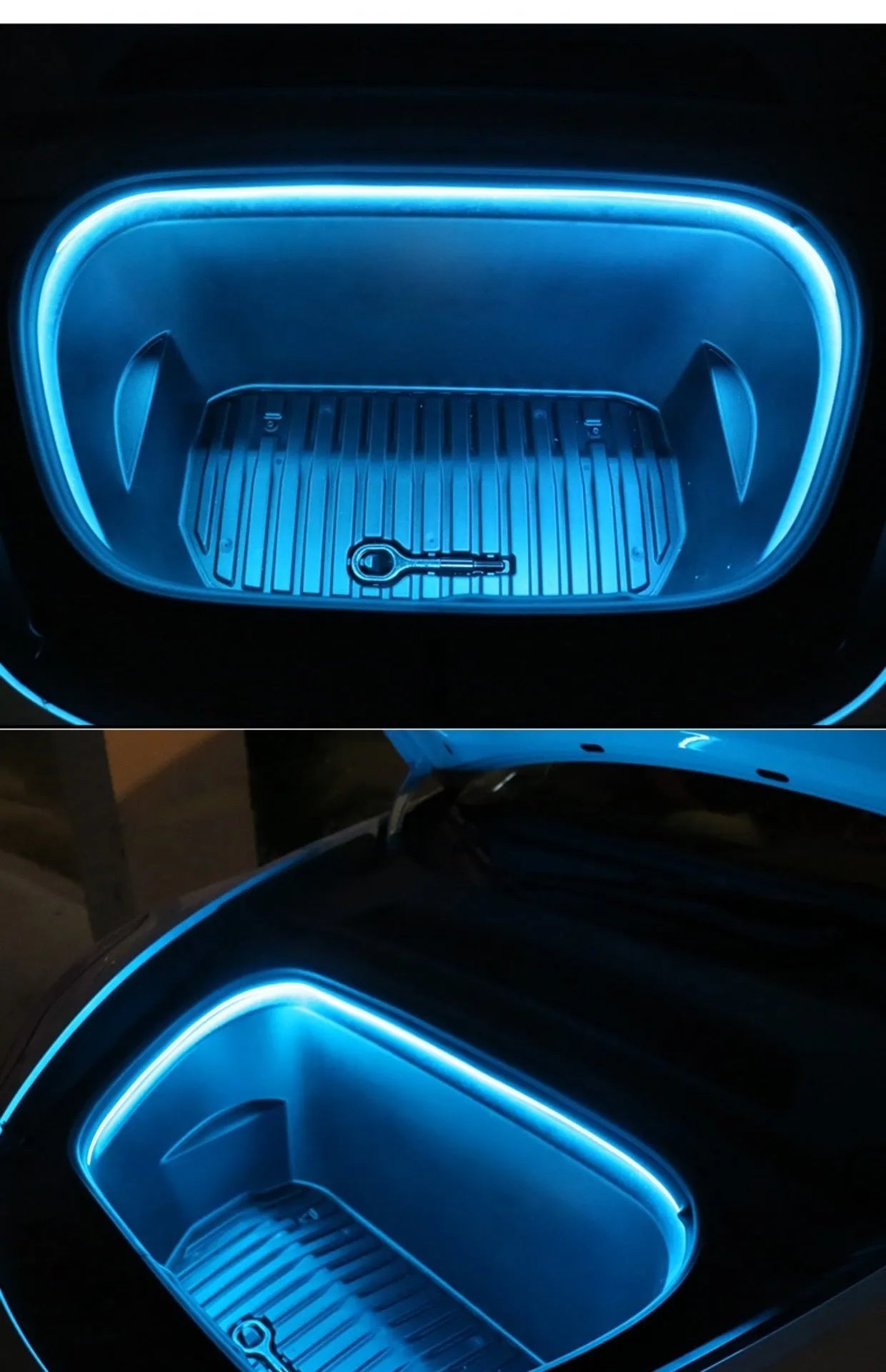 Tesla Model 3/Y front centre console ambience light modification kit with soft silicone light bar