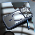 iPhone 17 Pro Max two-in-one magnetic phone case in black, dark blue, and white colours