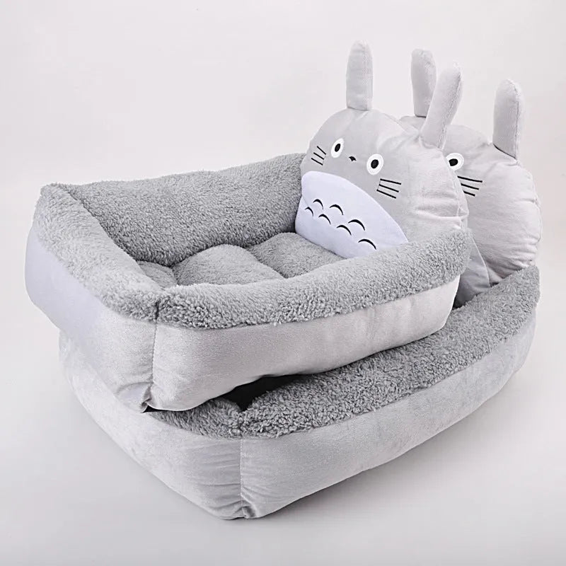 Cartoon puppy cat sofa bed for small dogs and cats with washable cover in winter warm design