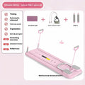 Purple multi-functional fitness board with an automatic rebound abdominal wheel for core and full-body home workouts.