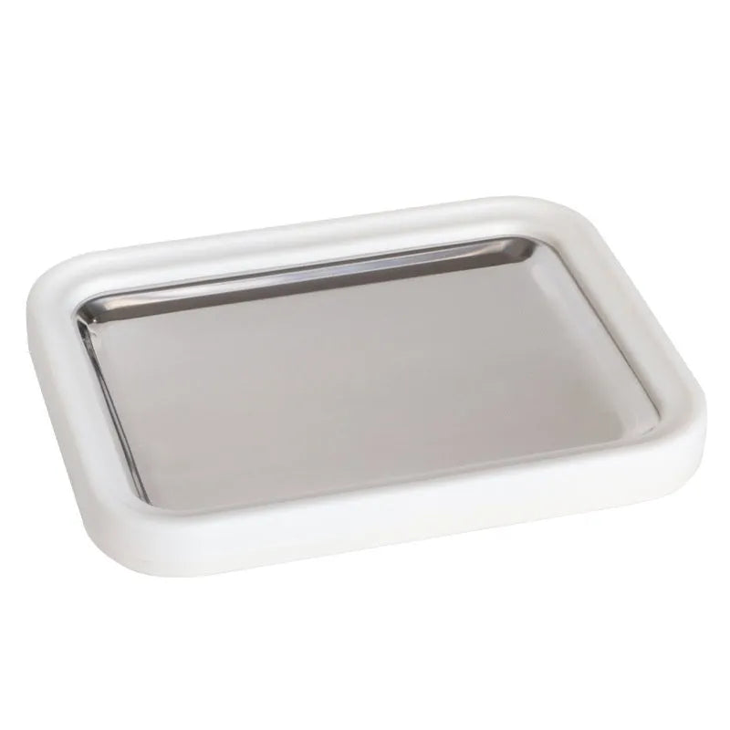 Green children's DIY fried ice and yogurt machine with aluminium gasket on a kitchen counter.