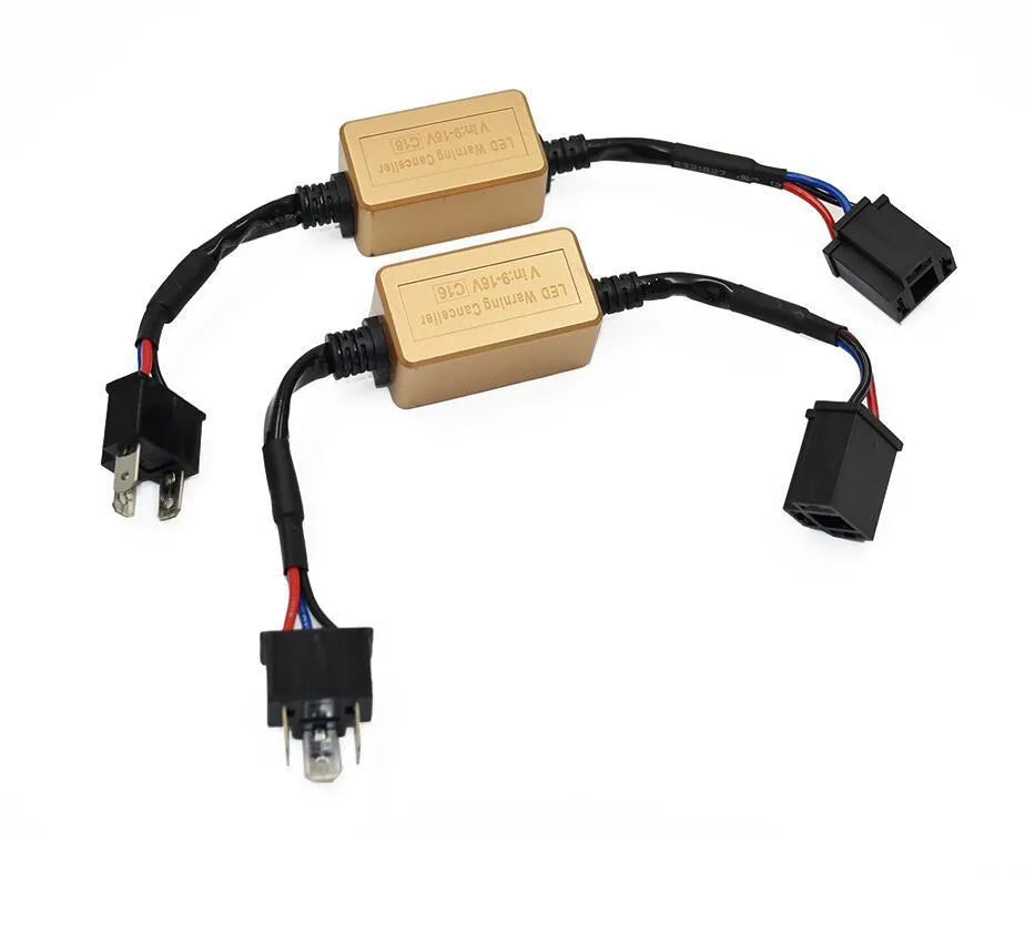 Black alloy LED car headlight Canbus decoder adapter for H4 H7 H11 headlights