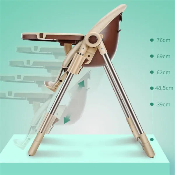 Baby high chair for toddlers 24 months and older in blue colour with stable anti-fall design