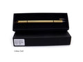 Silver inkless metal pen with 0.5mm alloy nib, spare nib, and pen bag on a table.