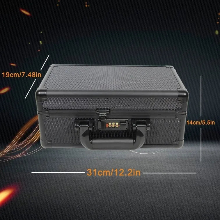 Black Diamond single card aluminum alloy storage box with sponge lining in black colour