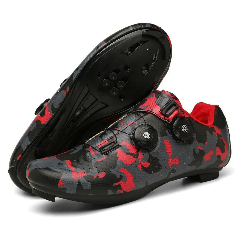 Outdoor sports road bike shoes with lock in multiple colours for men and women