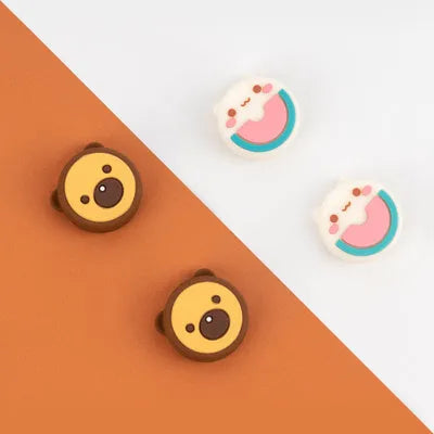 Silicone animal cartoon key button cap with precise fit in multiple colours on key handle