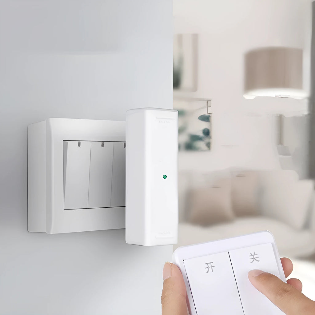 Wireless voice control light switch with remote in gold or white finish