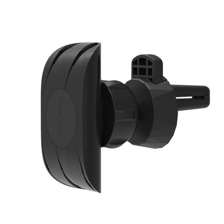 Glory black ABS plastic car phone holder clipped onto a car air vent.