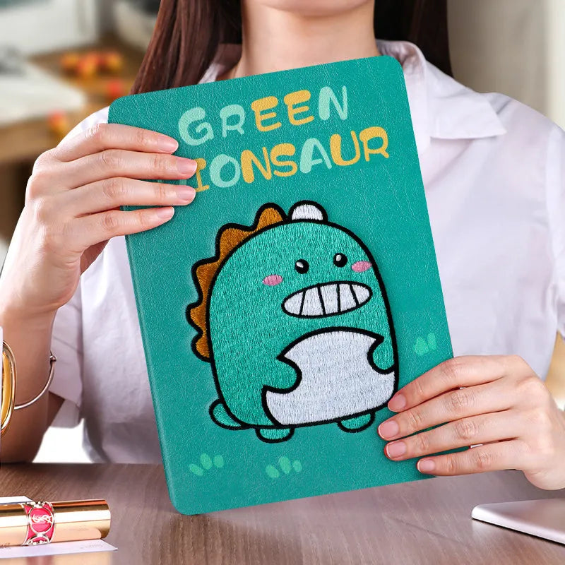 Cartoon design imitation leather protective sleeve for 10.2-inch and 9.7-inch iPad models