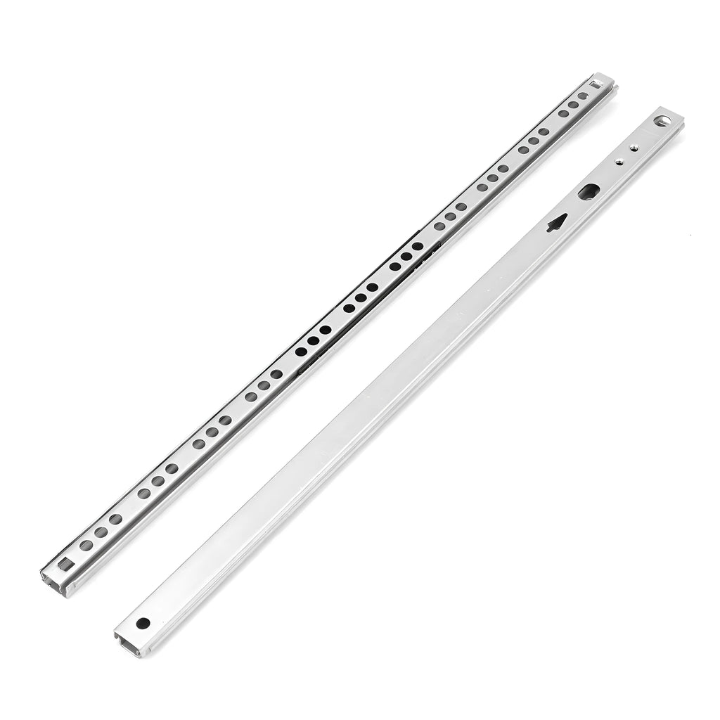 Two-section ultra-narrow drawer slide rail with 17mm width and ball bearings