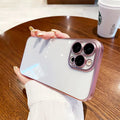 Electroplated frosted edge PC phone case for iPhone, black colour, anti-fall protective sleeve