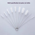 Nylon cleaning brush set with stainless steel handles for straws and bottles in multiple pack sizes