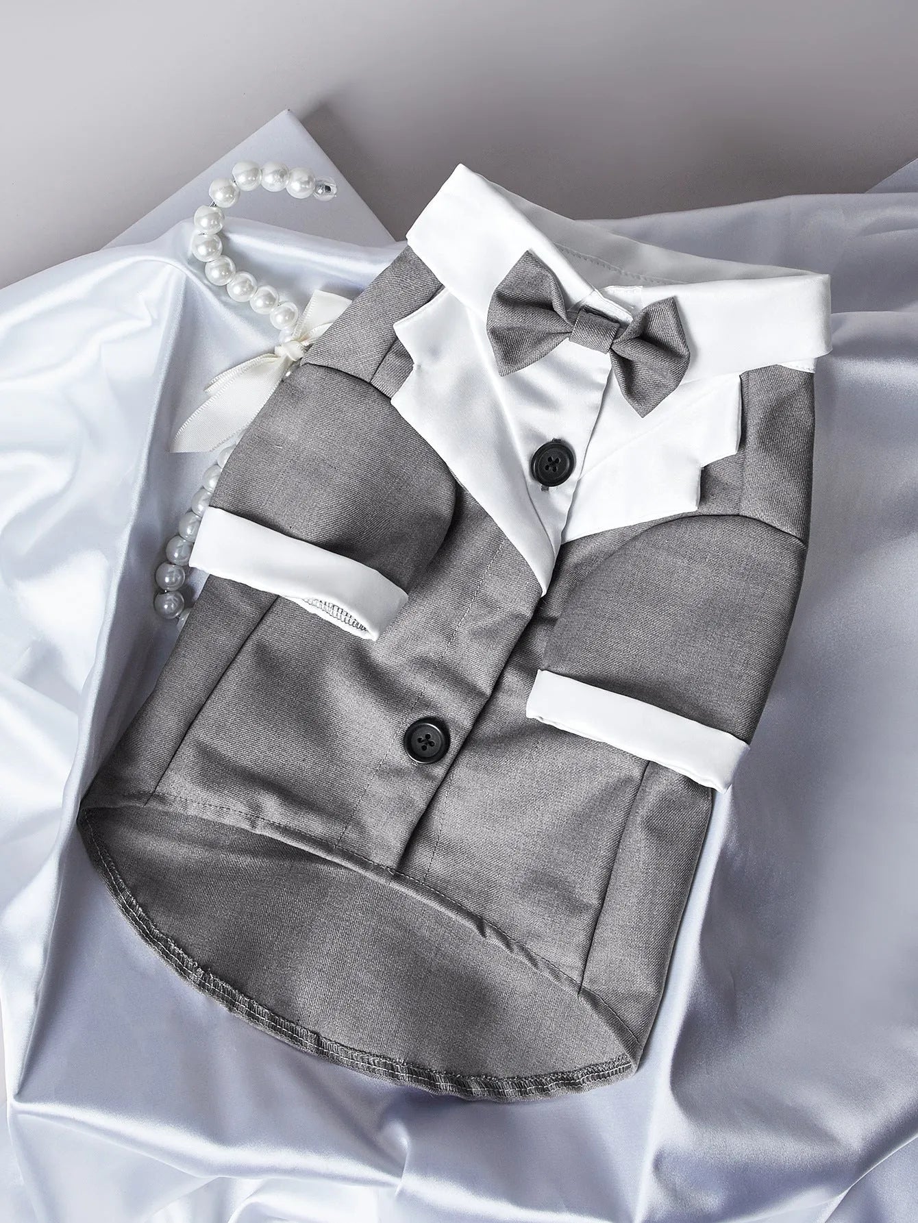 Chinese style four-legged dog wedding suit in polyester fabric available in dark colours