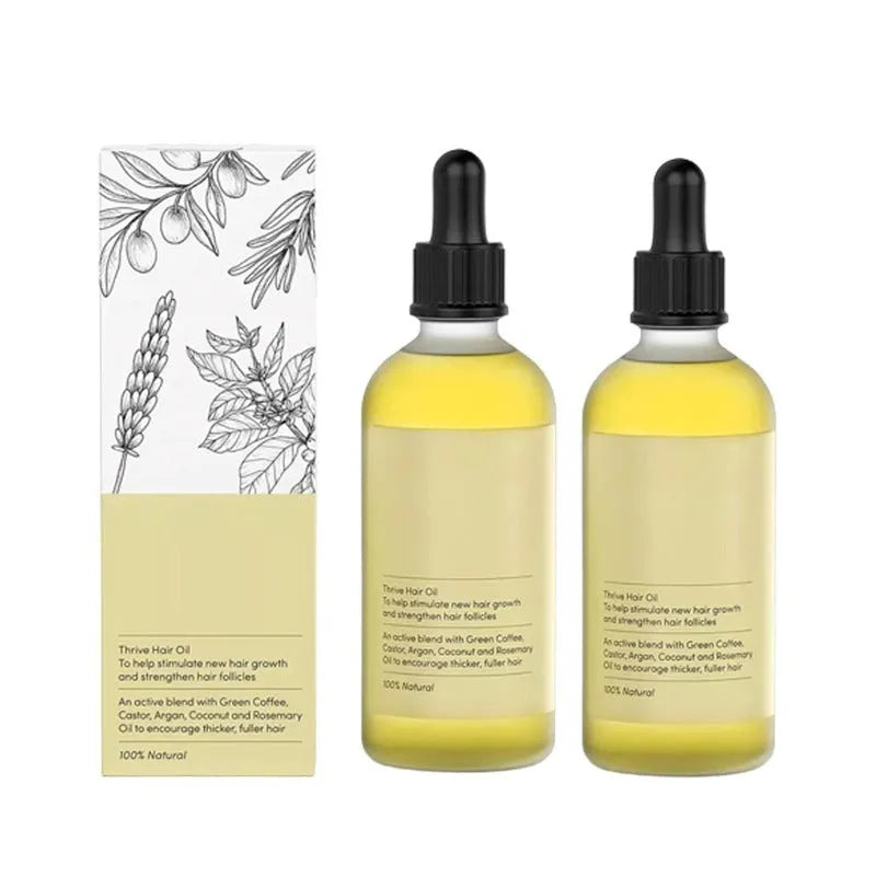 60ml bottle of yellow rosemary hair care essential oil for split ends and perm damage treatment