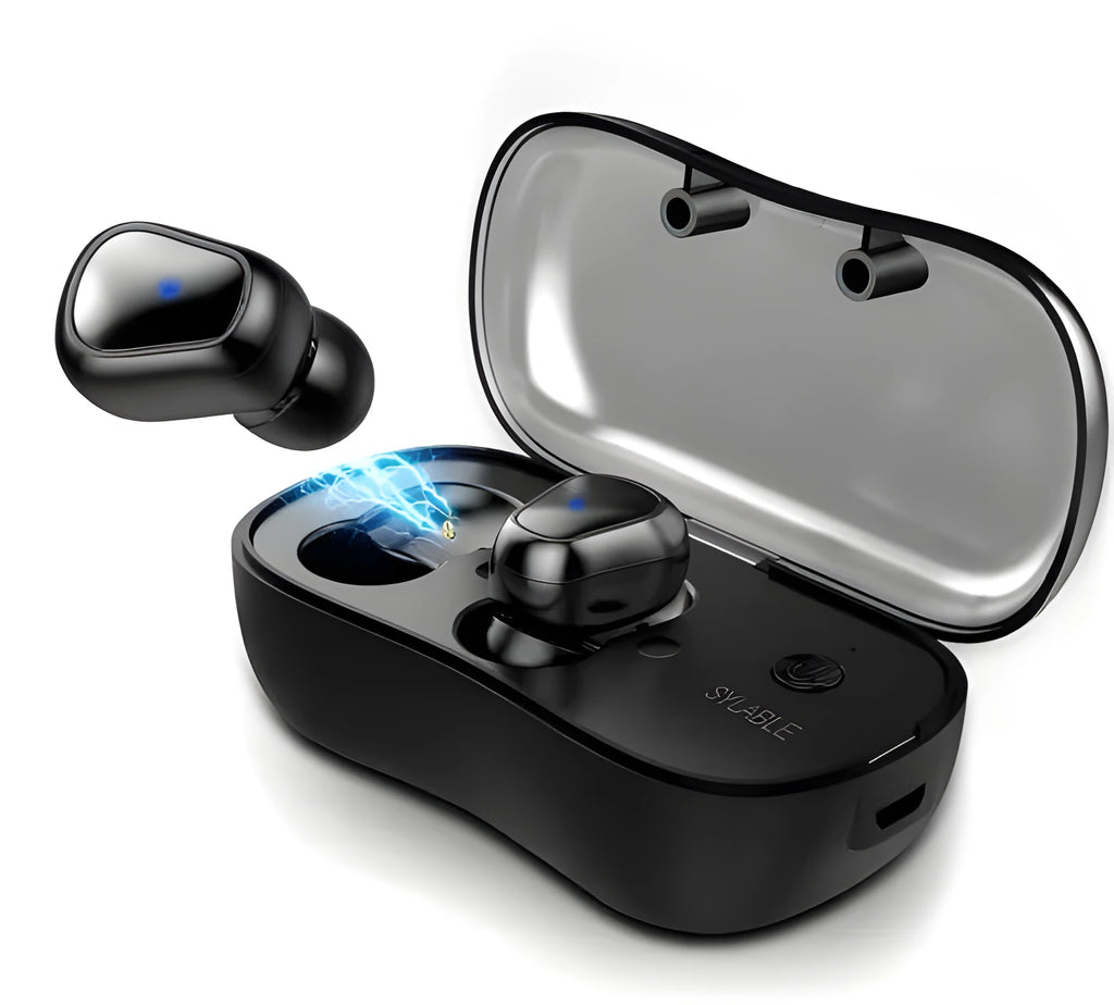 Bluetooth 5.0 True Wireless Stereo sports headphones with compact charging case