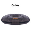 Small S size removable cover dog mattress in black, showing Oxford cloth fabric and PP cotton filling.