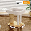Pinewood frame cat nest with optional sisal scratching post or summer mat coverings.
